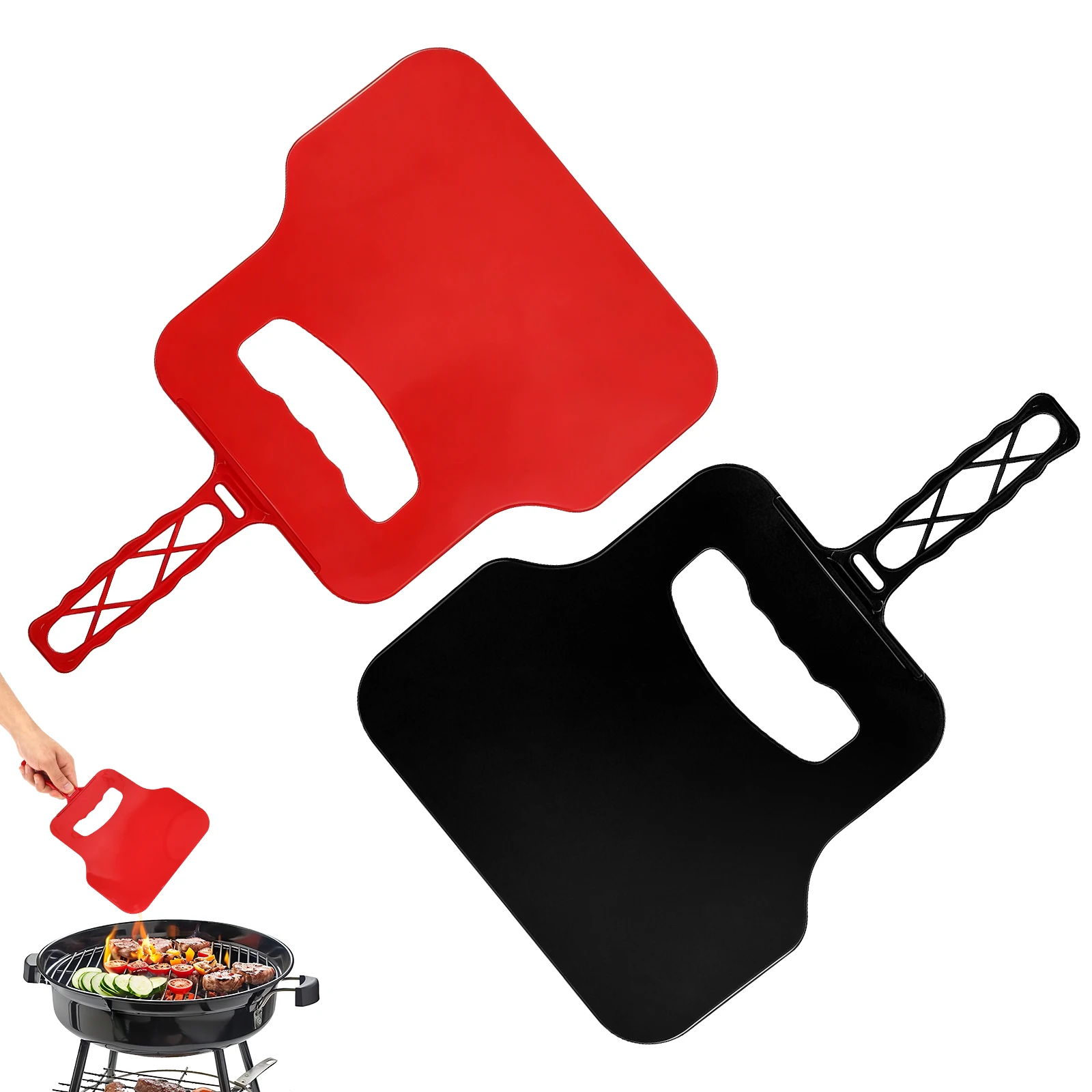 Camping Cooking Meat - Ręczny wiatraczek z tworzywa sztucznego, przenośny
