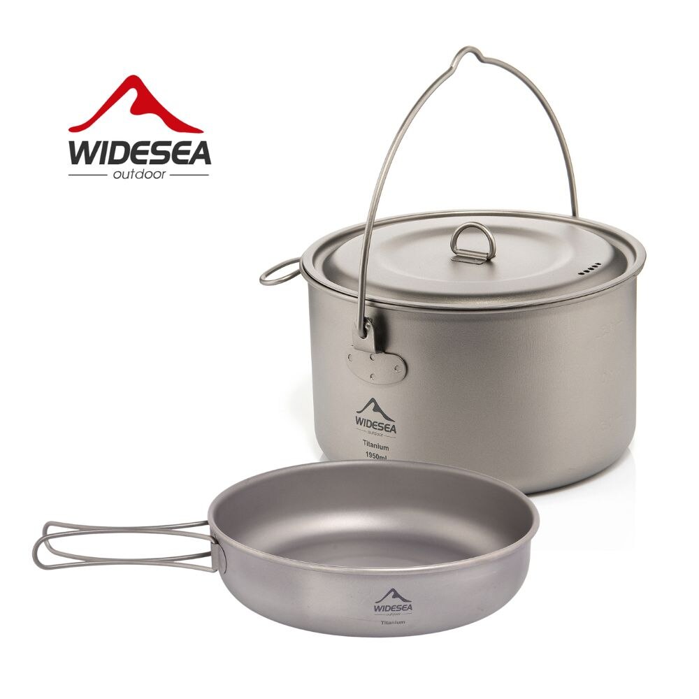 Mess Kit Titanium - Widesea Camping zastawa stołowa tytanowy zestaw