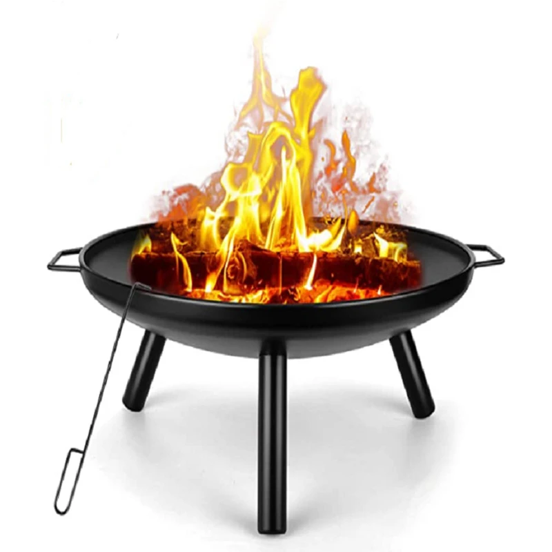 Camping Cooking Basket - 24-calowa miska ogniowa z szczypcami do