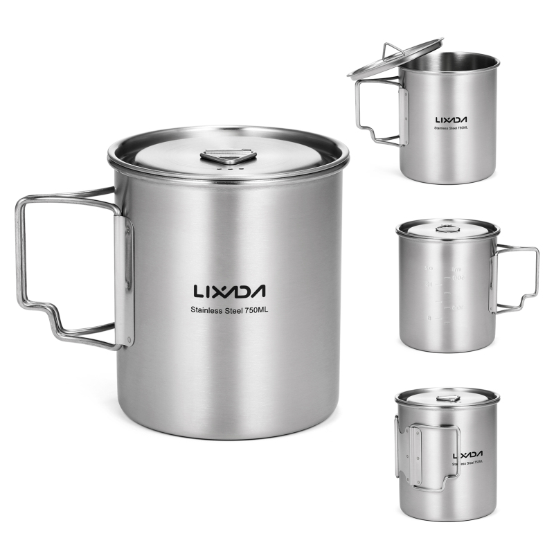 Camping Cooking Mesh - Lixada Kubek 750ml Outdoorowy Kubek ze