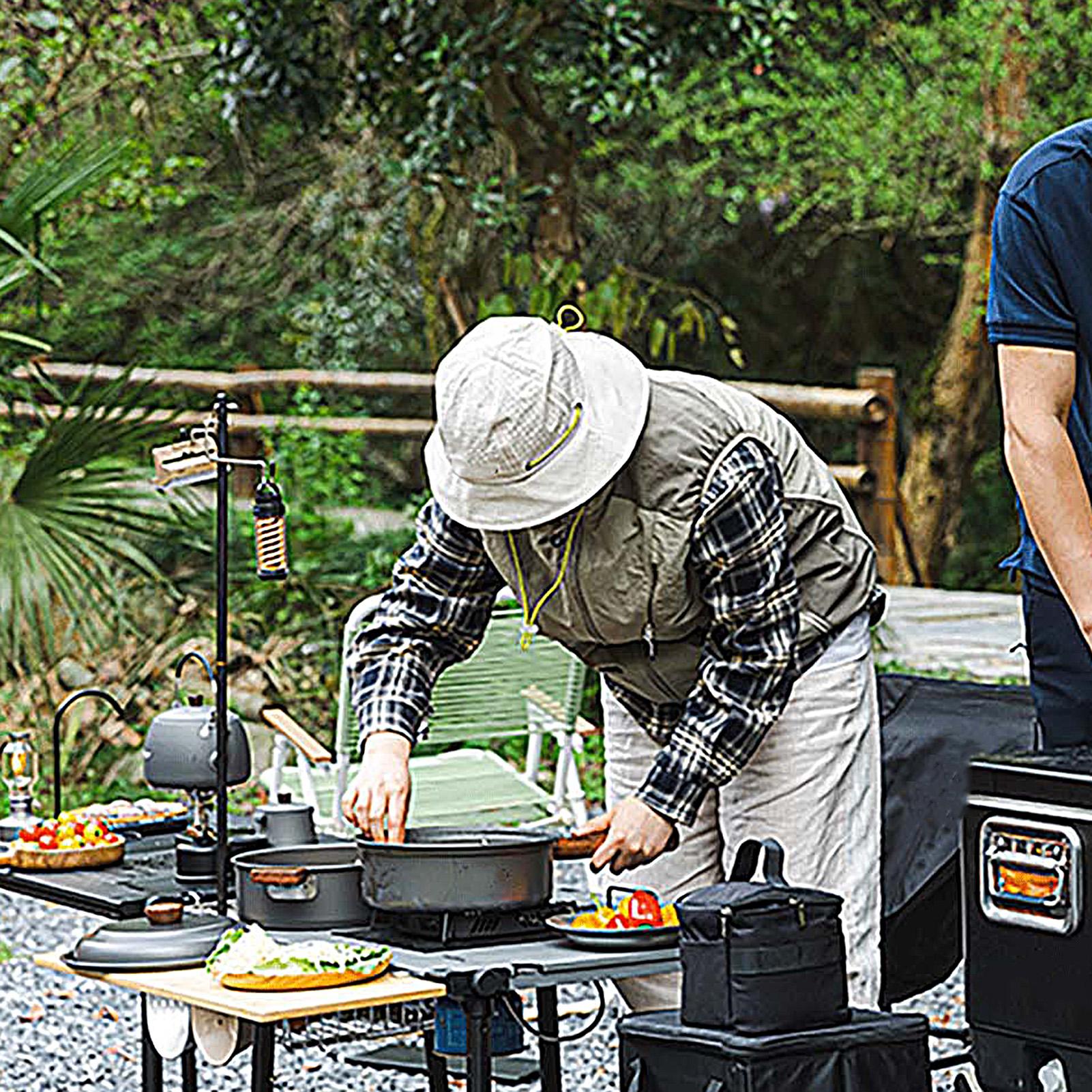 Camping Double Cooking Stove - Przenośny garnek kempingowy, duży, lekki, dwuwarstwowy
