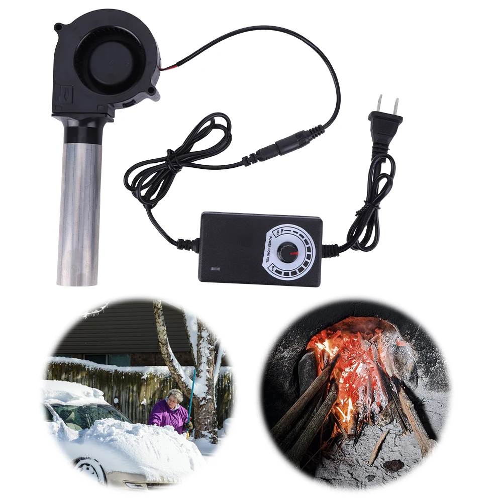 Camping Double Cooking Stove - Dmuchawa powietrza 6000RPM z regulacją prędkości,