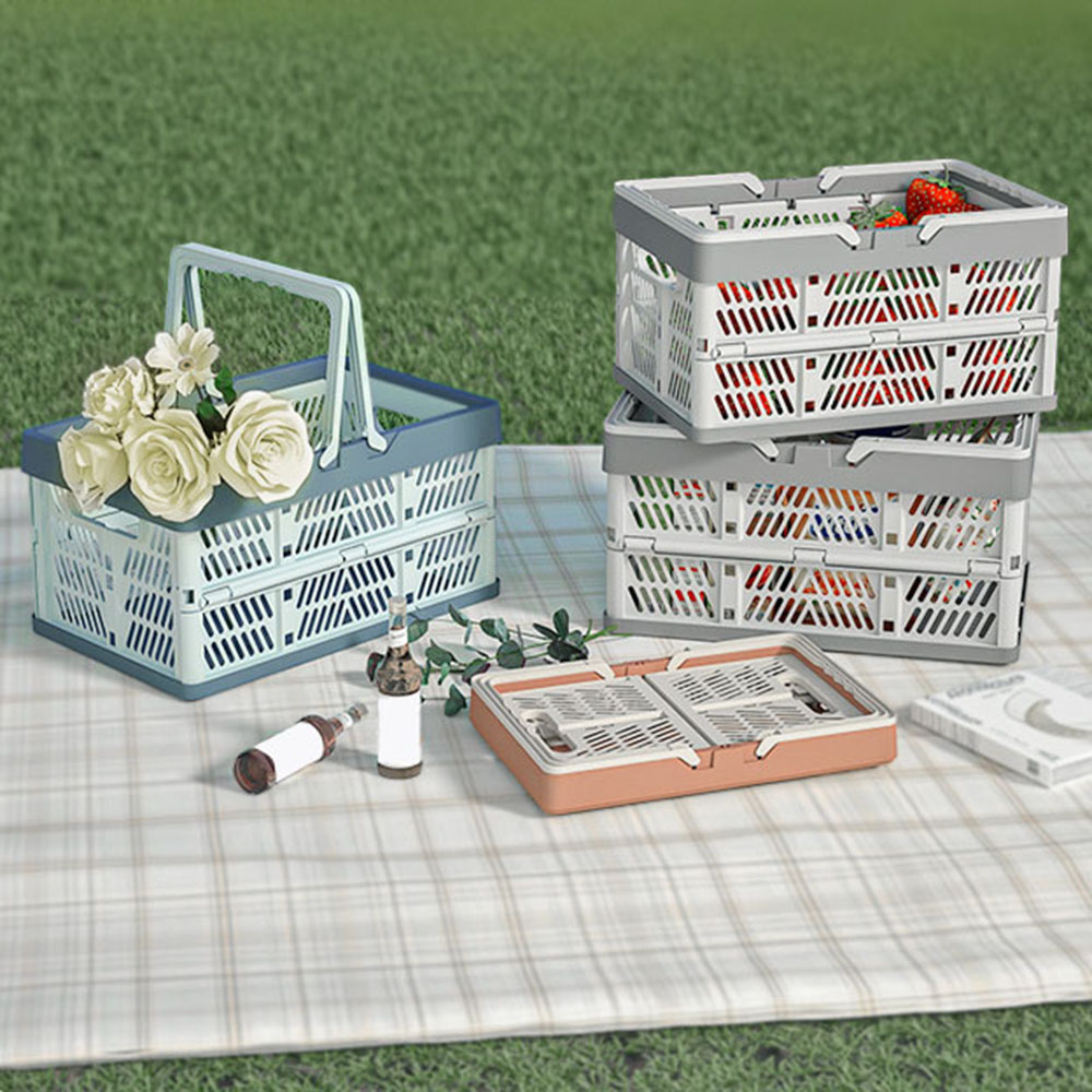 Camping Cooking Basket - Przenośny Składany Plastikowy Kosz do Przechowywania