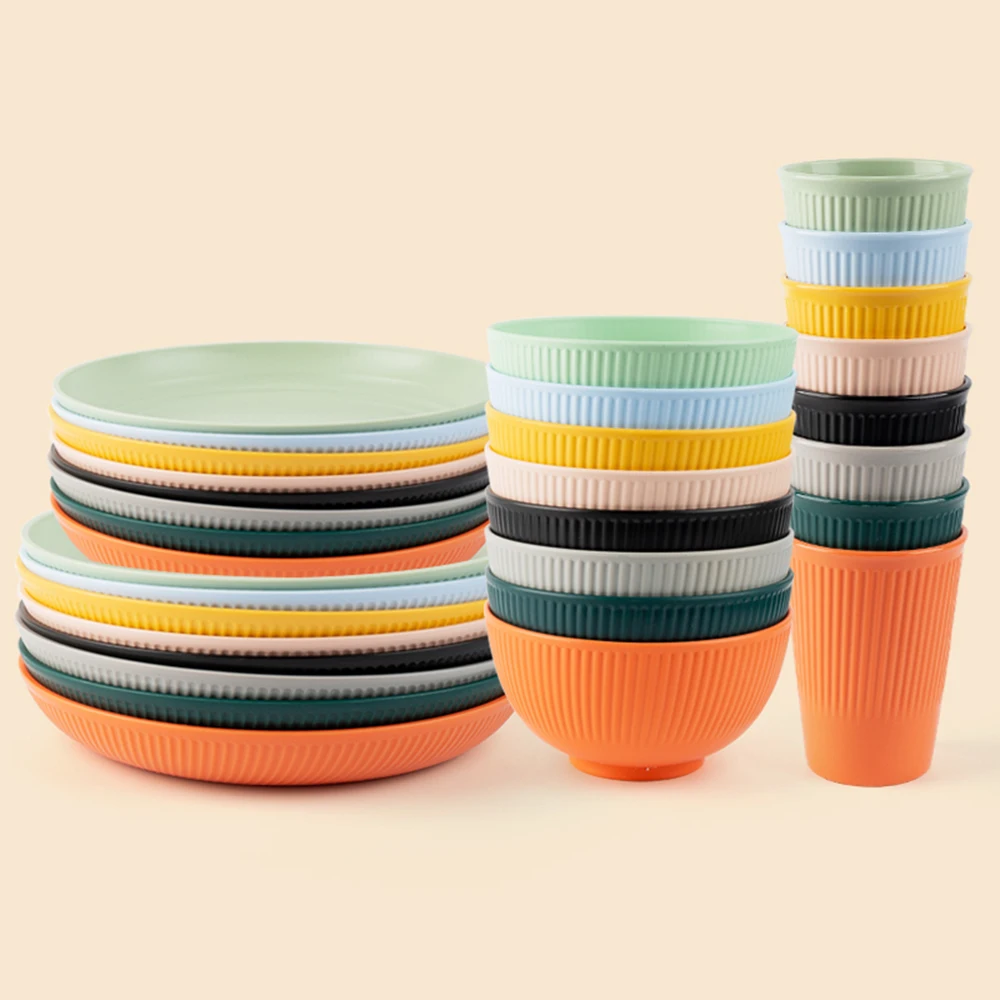 Camping Cooking And Eating Set - Zestaw sztućców ze słomy pszennej 4