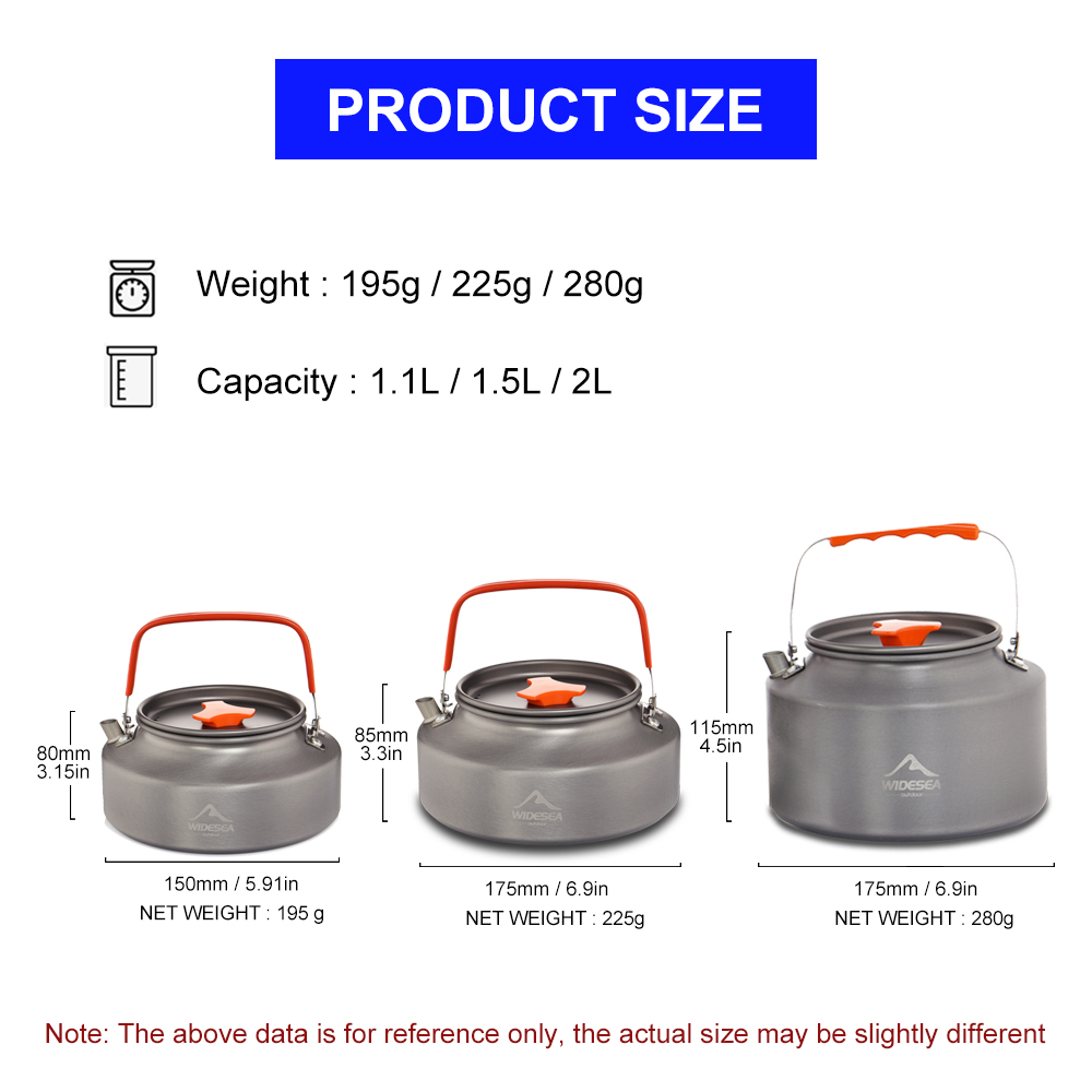 Veduea 1.1L 2L1.5L Camping cza – Camping Cooking Pot Set recenzja i cena