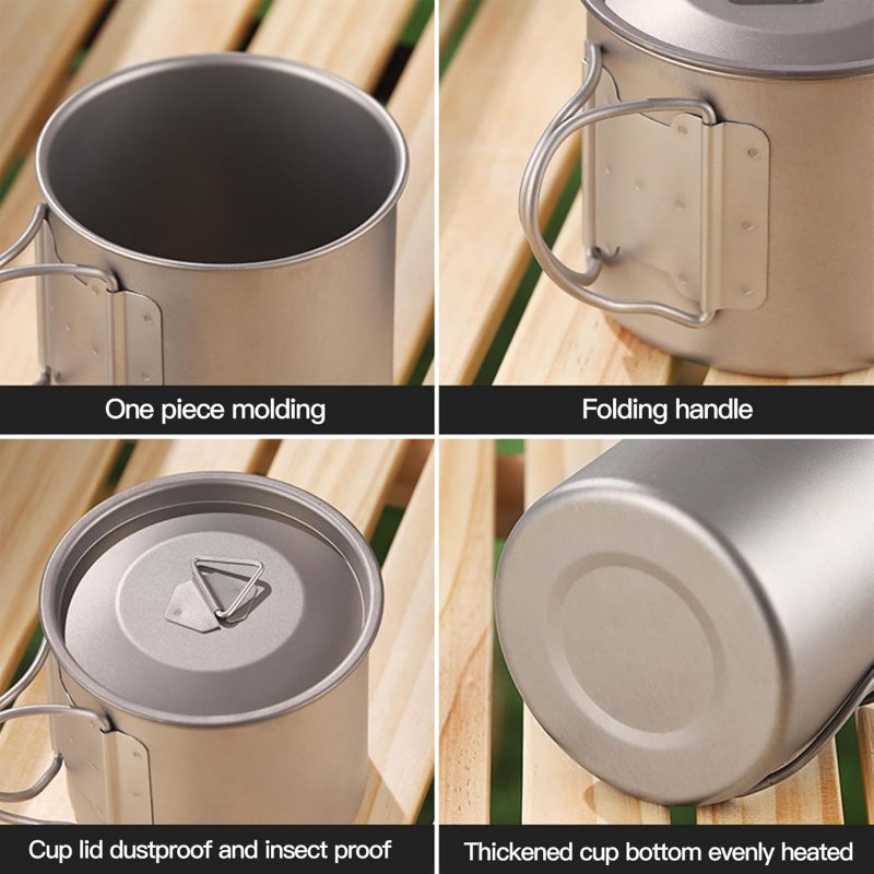 Tytanowy kubek turystyczny ze  – Camping Cooking Mesh recenzja i cena