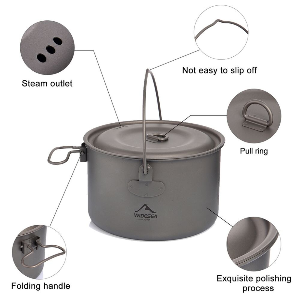 Widesea Camping zastawa stołow – Mess Kit Titanium recenzja i cena