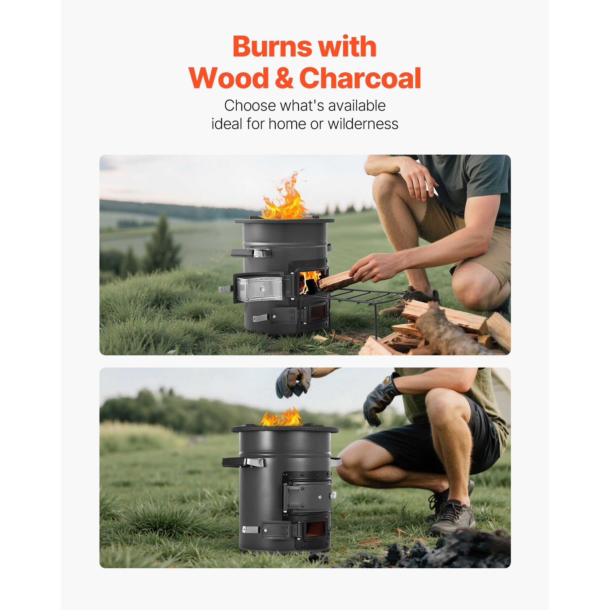 Przenośny piecyk rakietowy na  – Camping Double Cooking Stove recenzja i cena