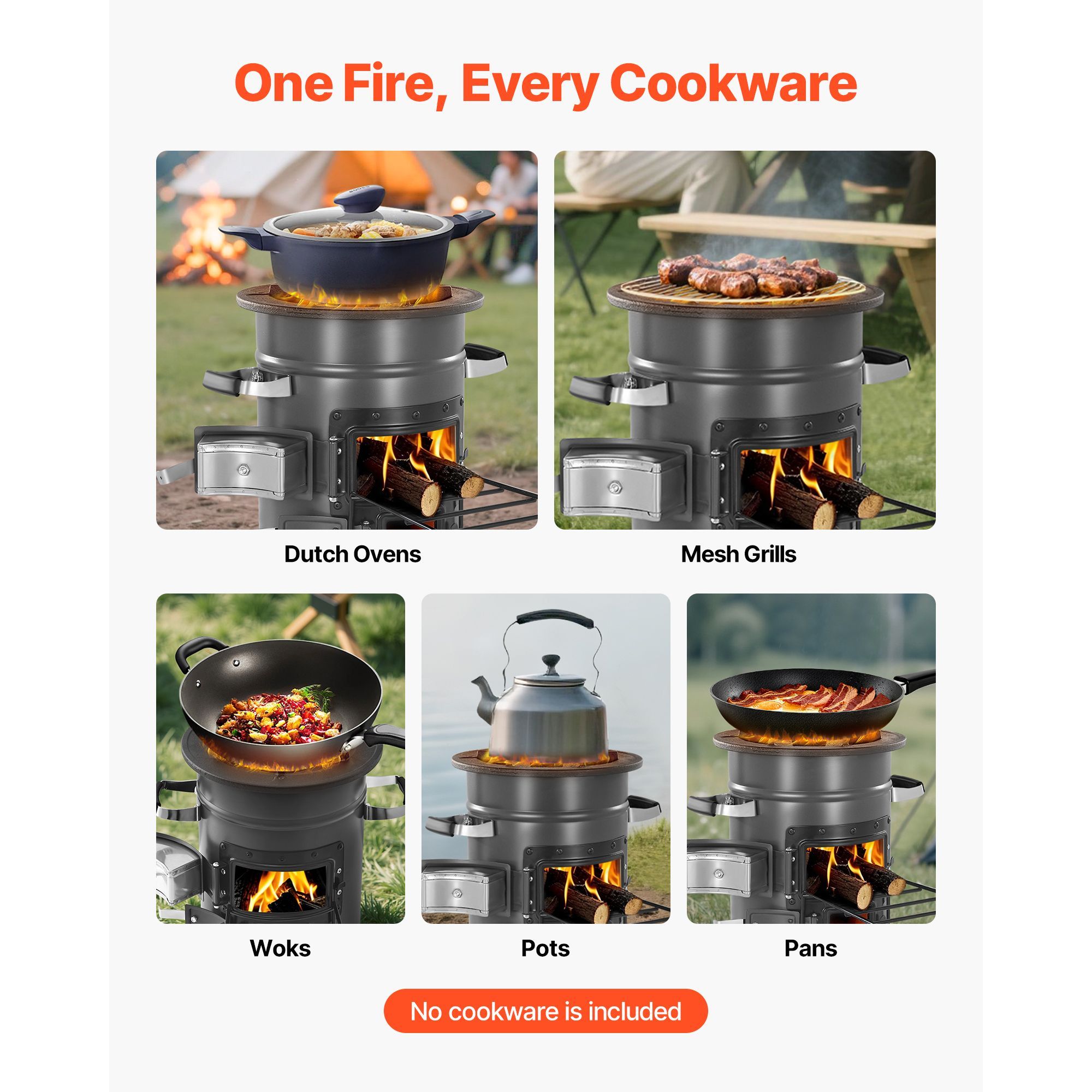 Przenośny piecyk rakietowy na  – Camping Double Cooking Stove recenzja i cena