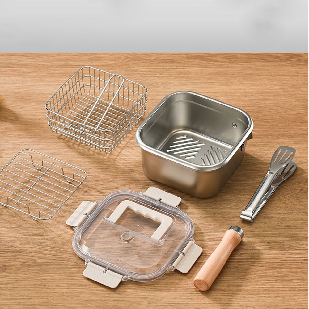 Przenośna patelnia ze stali ni – Camping Cooking Basket recenzja i cena