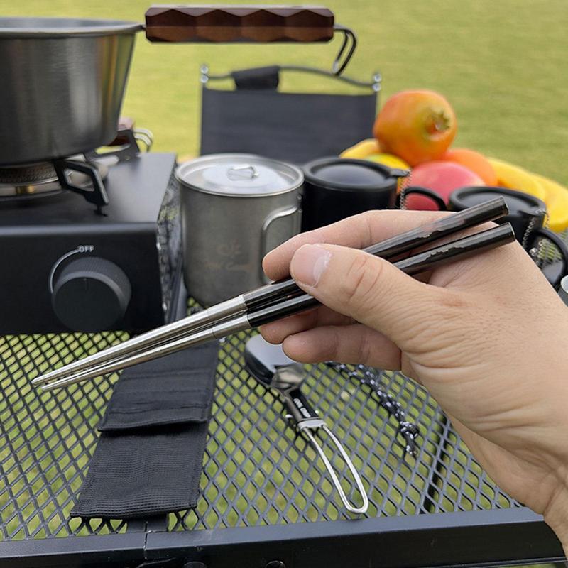 Składane pałeczki z łyżką Podr – Camping Cooking And Eating Set recenzja i cena