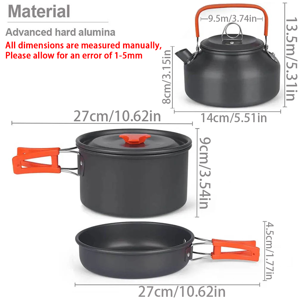 1 sztuk/1 zestaw zestaw naczyń – Camping Cooking Pot Set recenzja i cena