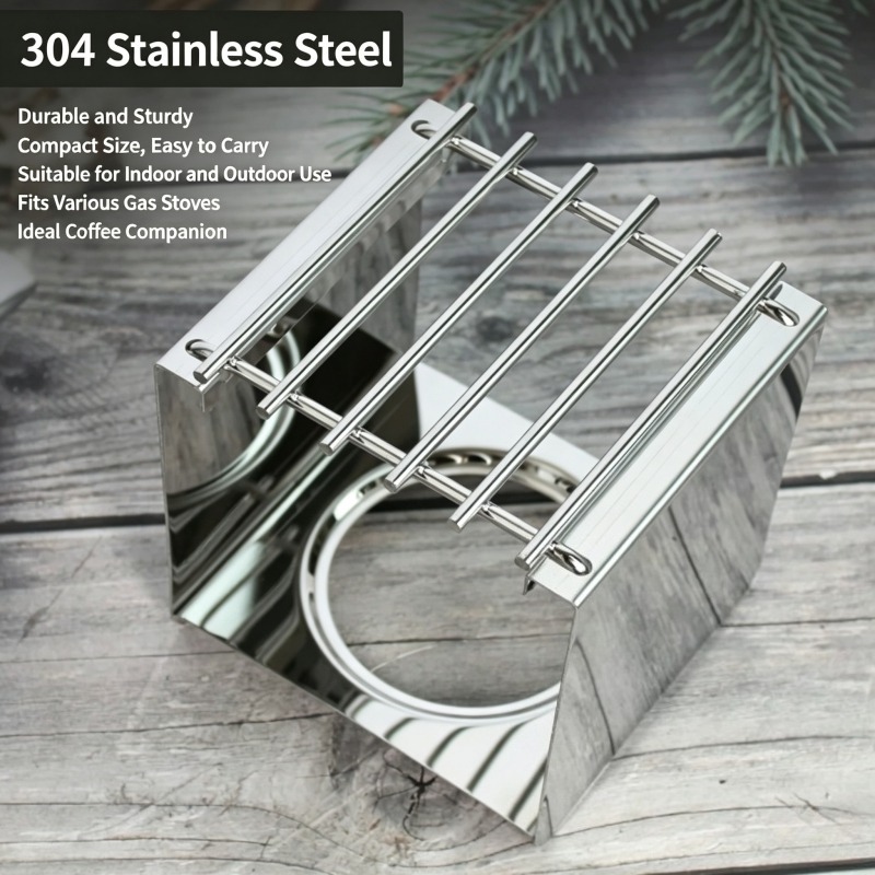 Stalowy kwadratowy stojak na k – Camping Cooking Hardware recenzja i cena