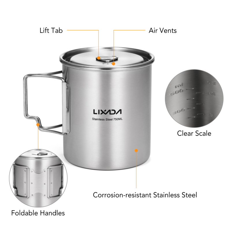 Lixada Kubek 750ml Outdoorowy  – Camping Cooking Mesh recenzja i cena