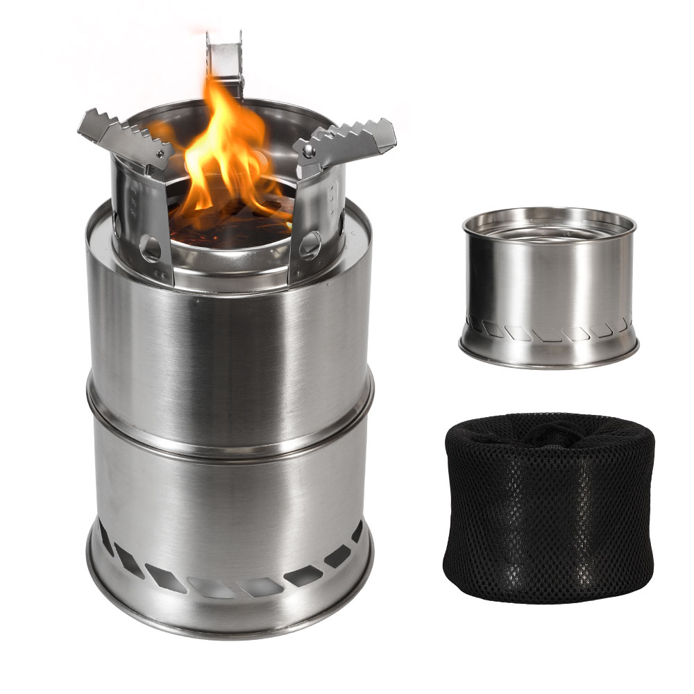 Przenośna kuchenka na drewno d – Camping Double Cooking Stove recenzja i cena