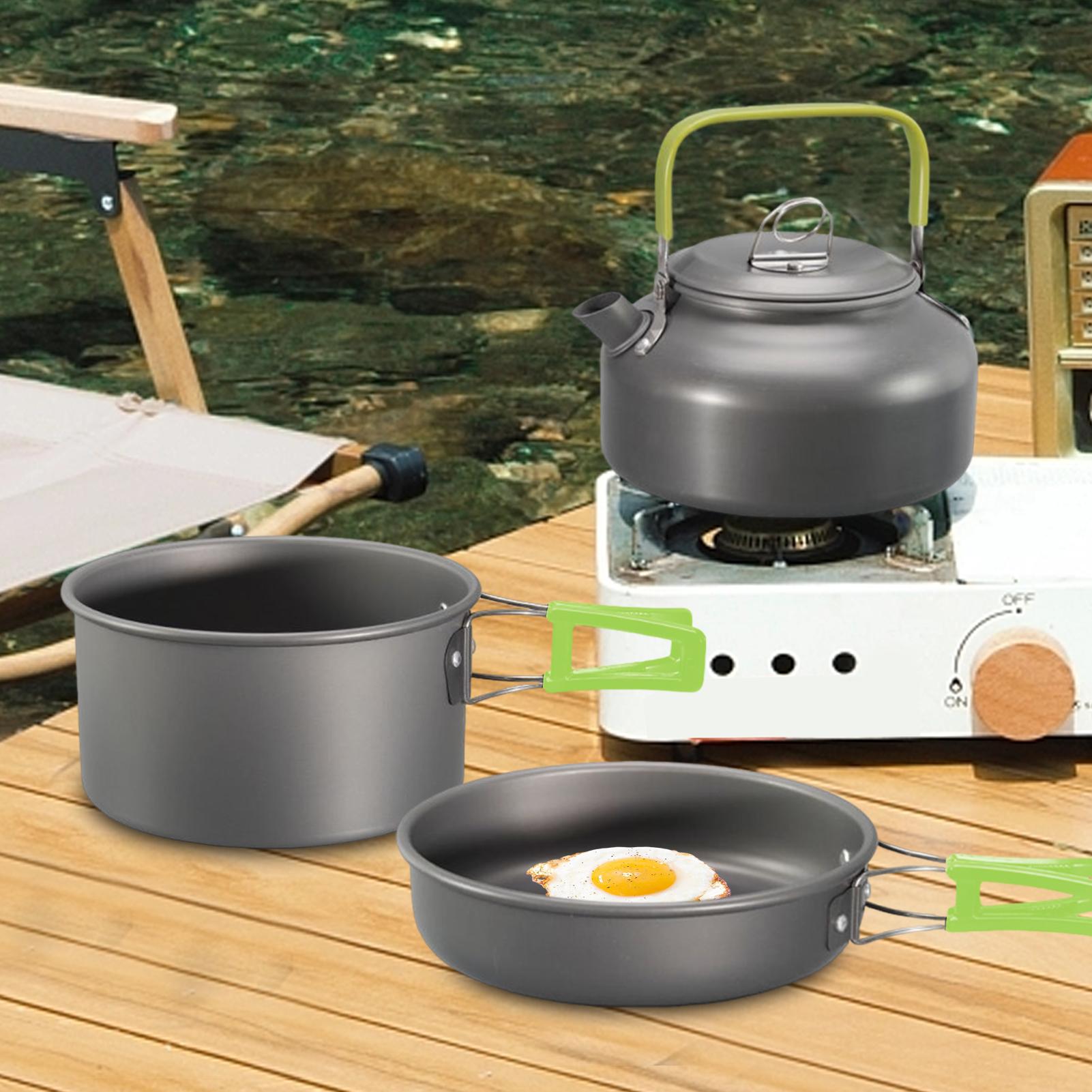 Zestaw naczyń kempingowych, ga – Camping Cooking Set Non Stick recenzja i cena