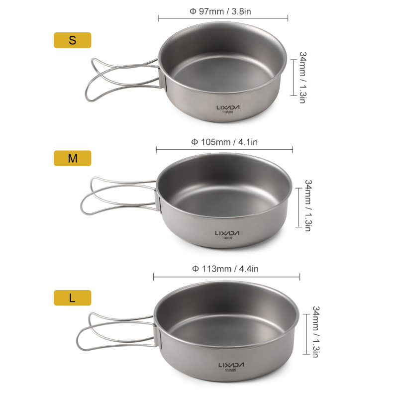 Lixada Tytanowe miski Ultralek – Mess Kit Titanium recenzja i cena