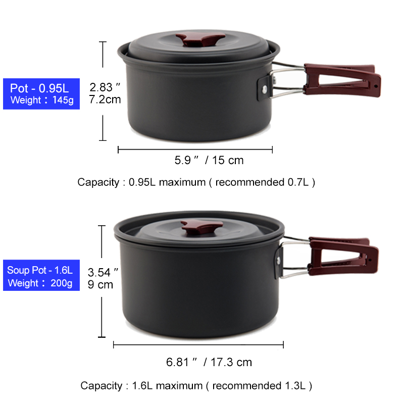 Zestaw garnków biwakowych na z – Camping Cooking And Eating Set recenzja i cena