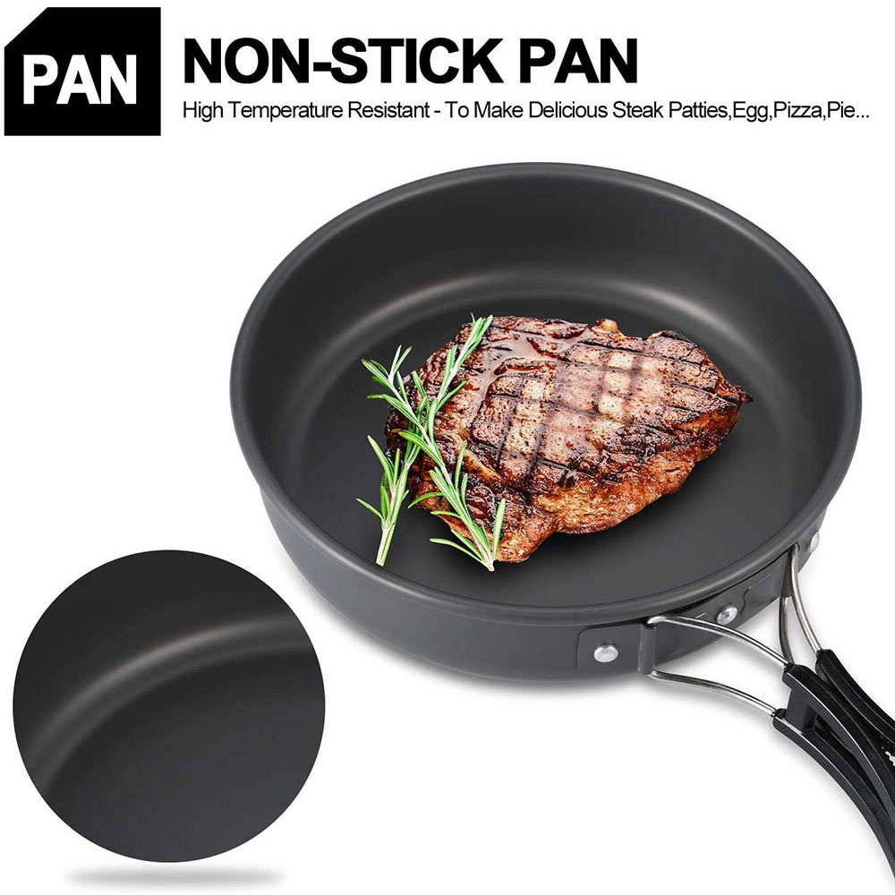 Zestaw naczyń kuchennych do bi – Camping Cooking Pot Set recenzja i cena